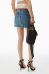 Alexander Wang vintage medium indigo crystal hotfix pre-styled denim miniskirt