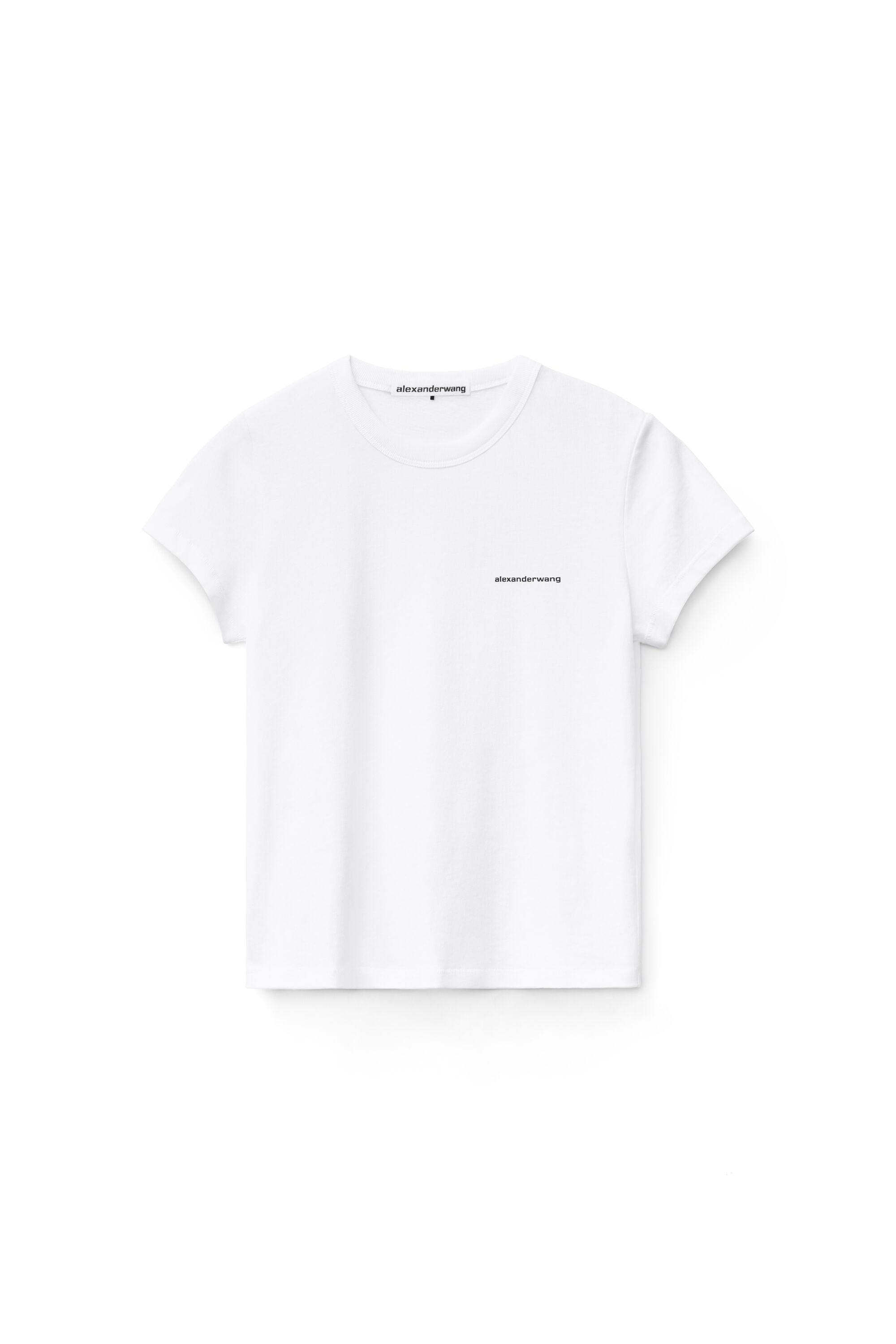 alexanderwang SHRUNKEN TEE IN HIGH TWIST JERSEY WHITE