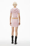 Alexander Wang light pink logo embossed miniskirt in chenille