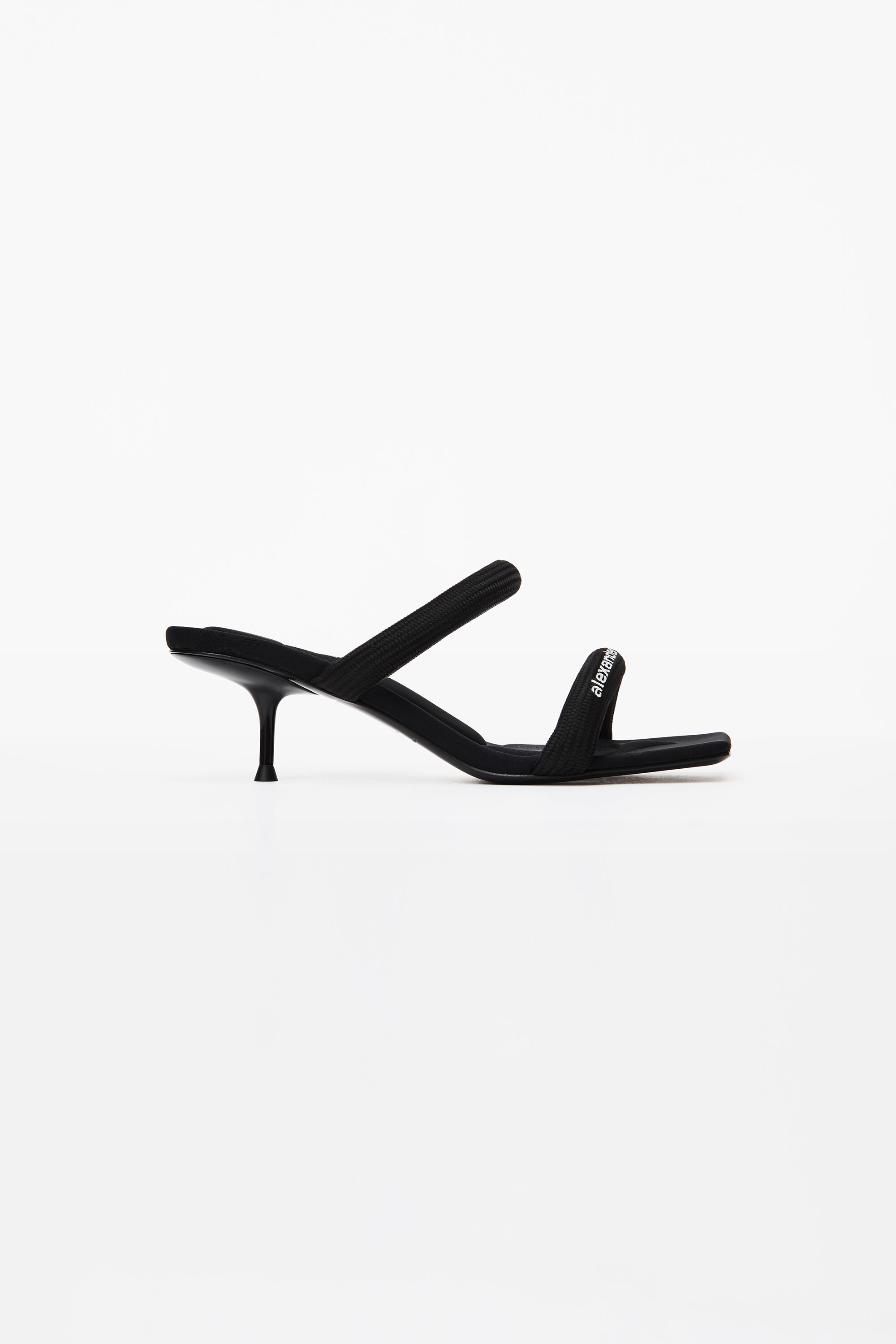 alexanderwang JESSIE 55mm NYLON TUBULAR LOW SANDAL BLACK