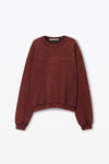 Alexander Wang acid red sweatshirt aus baumwolle mit geprägtem logo