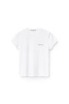 Alexander Wang white t-shirt sagomata in jersey a forte torsione