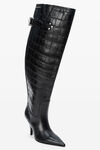 Alexander Wang black stivali alti diablo in pelle