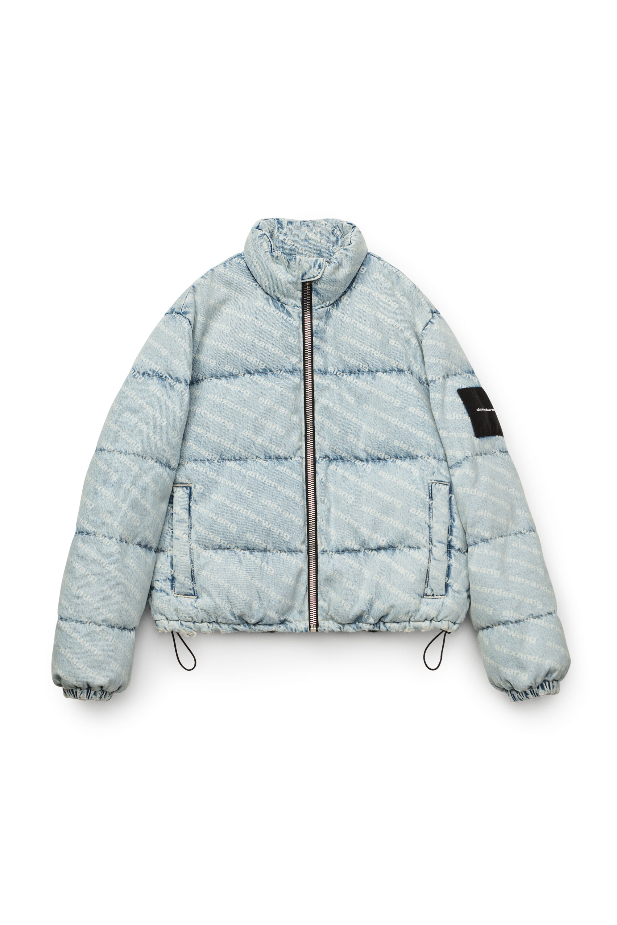 alexander wang denim puffer jacket