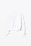 Alexander Wang white puff logo sweatshirt in structured terry