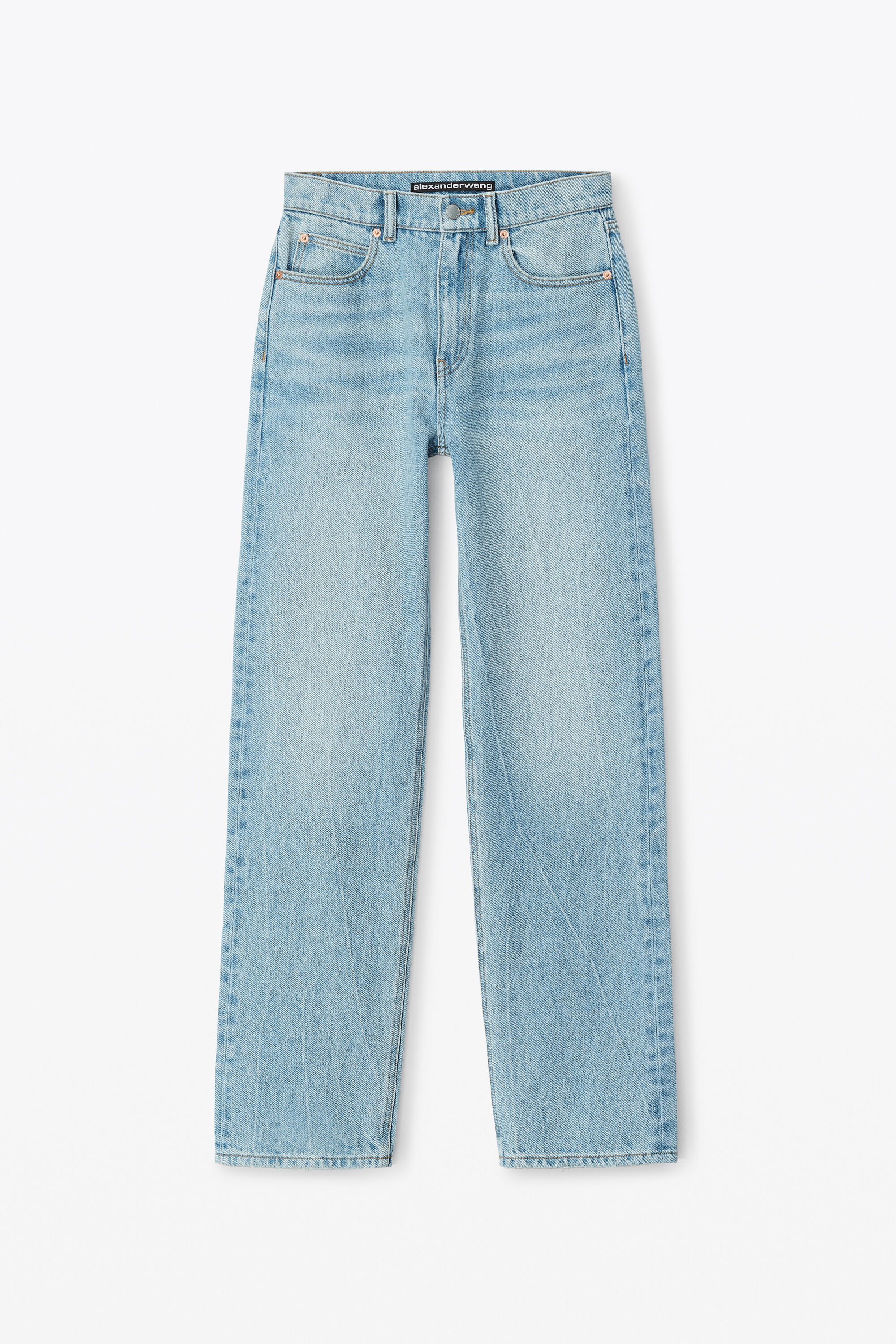 EZ mid-rise straight-leg jean in denim in VINTAGE FADED INDIGO 