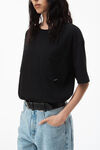 Alexander Wang black pocket tee in high twist jersey