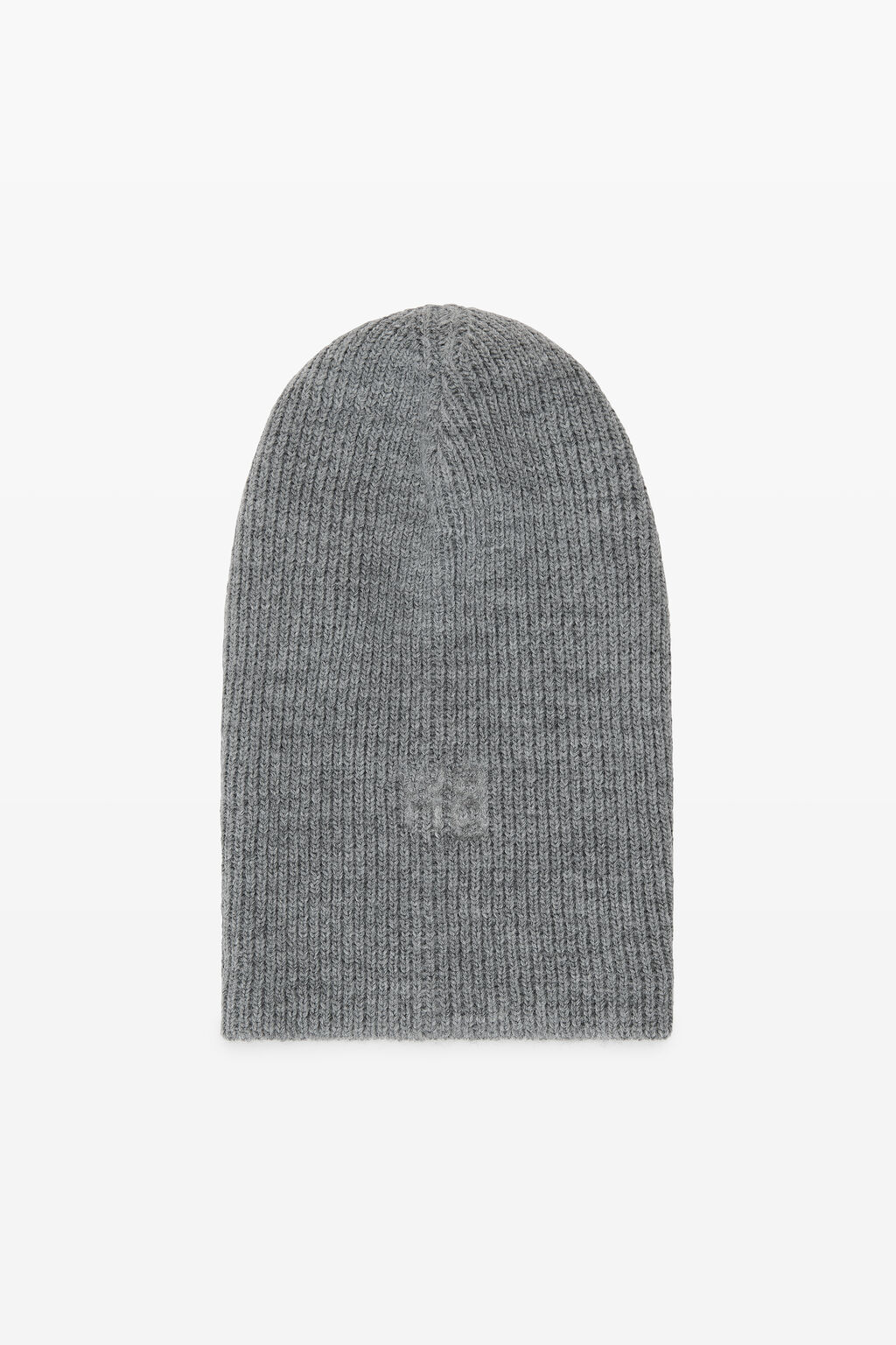 Alexander Wang Women's Logo Balaclava in Compact Deboss Medium Grey Melange - One Size - Gifts for Her