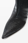 Alexander Wang grey aged diablo 90mm tall boot in crystal hotfix