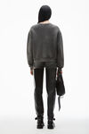 Alexander Wang washed cedar baumwollfrottee-sweatshirt mit geprägtem klingenlogo