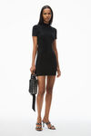 Alexander Wang black miniabito con strass termoapplicati