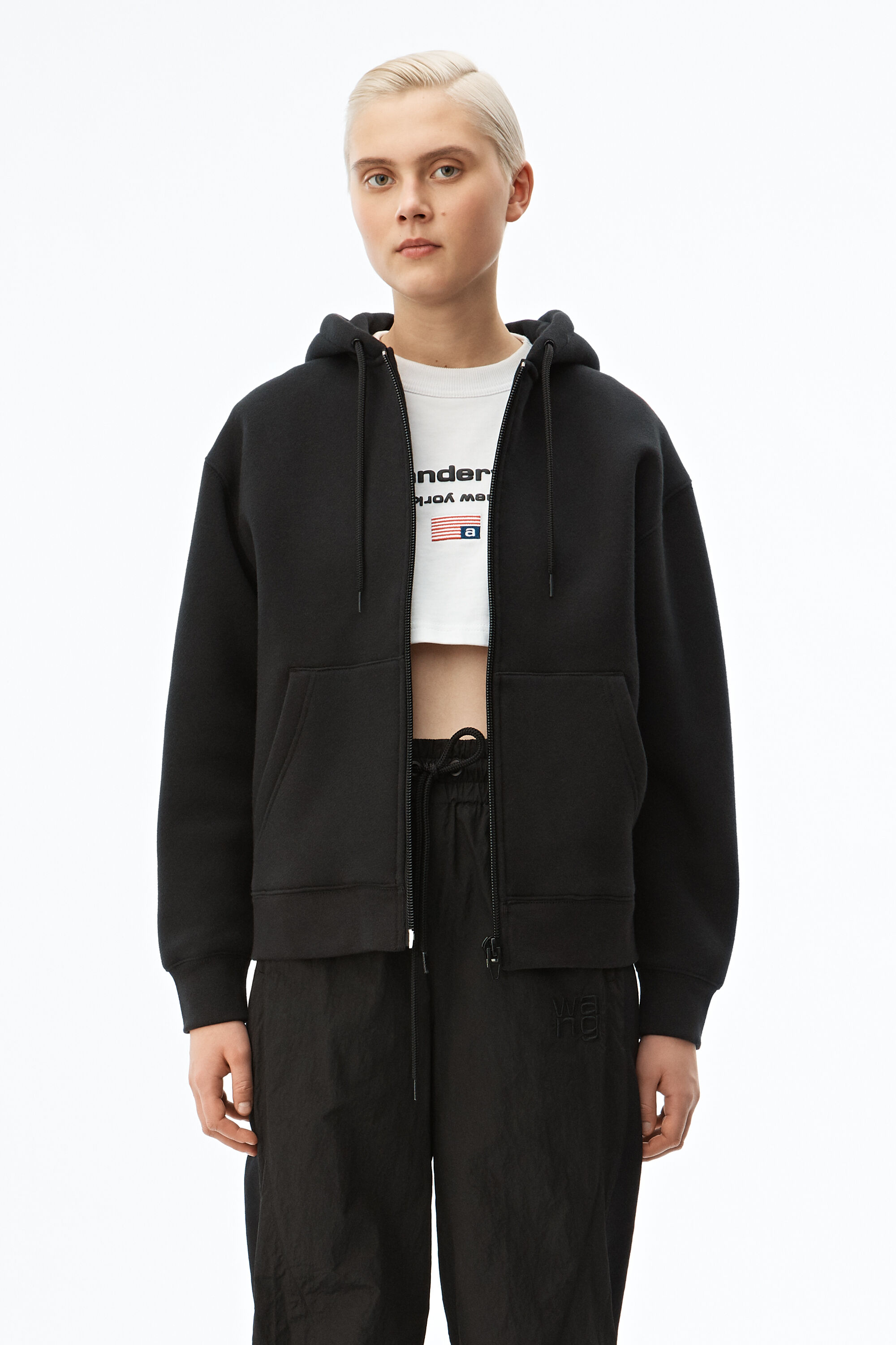 alexander wang dense fleece hoodie