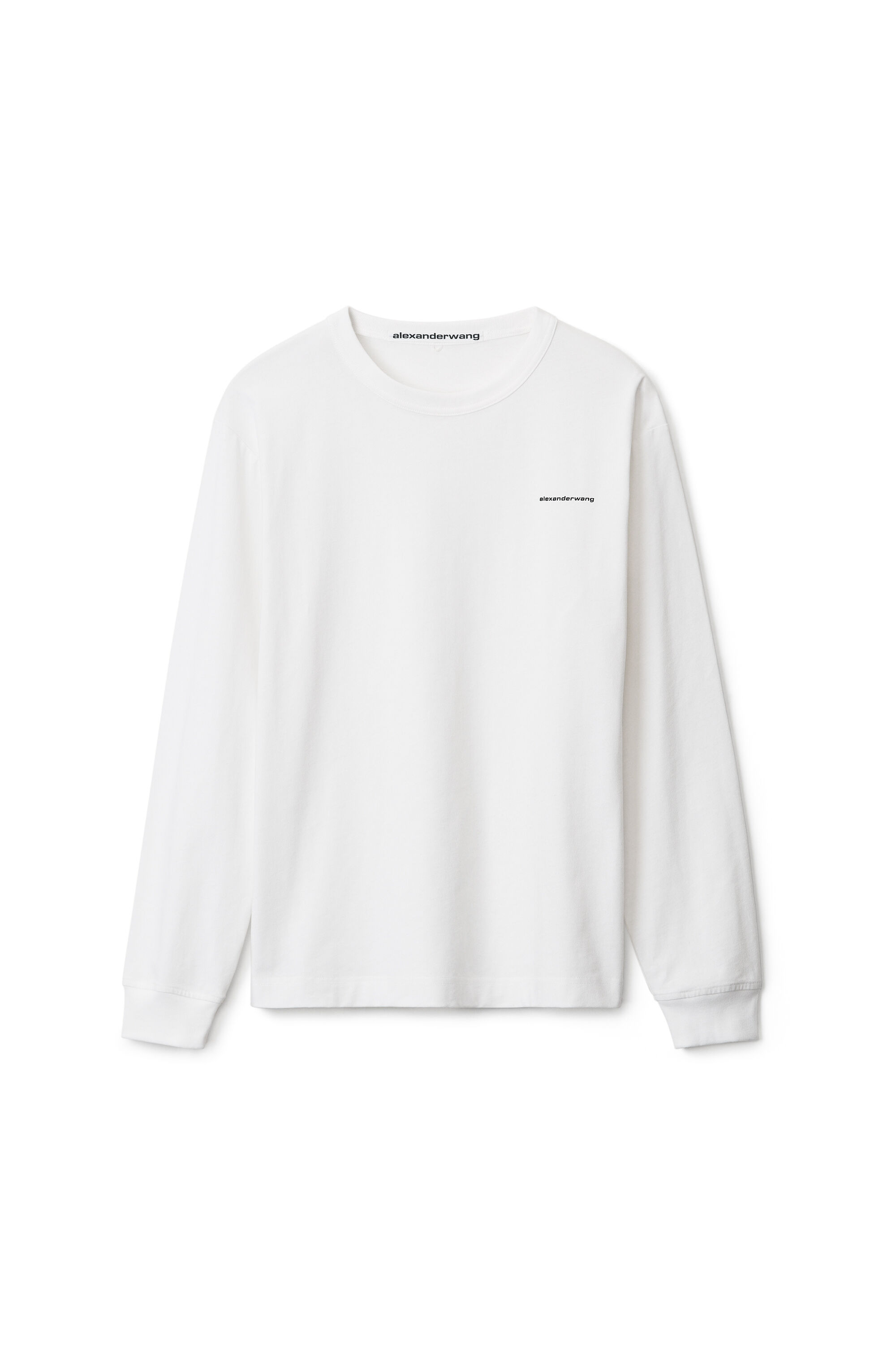 alexanderwang LONG-SLEEVE TEE IN HIGH TWIST JERSEY WHITE