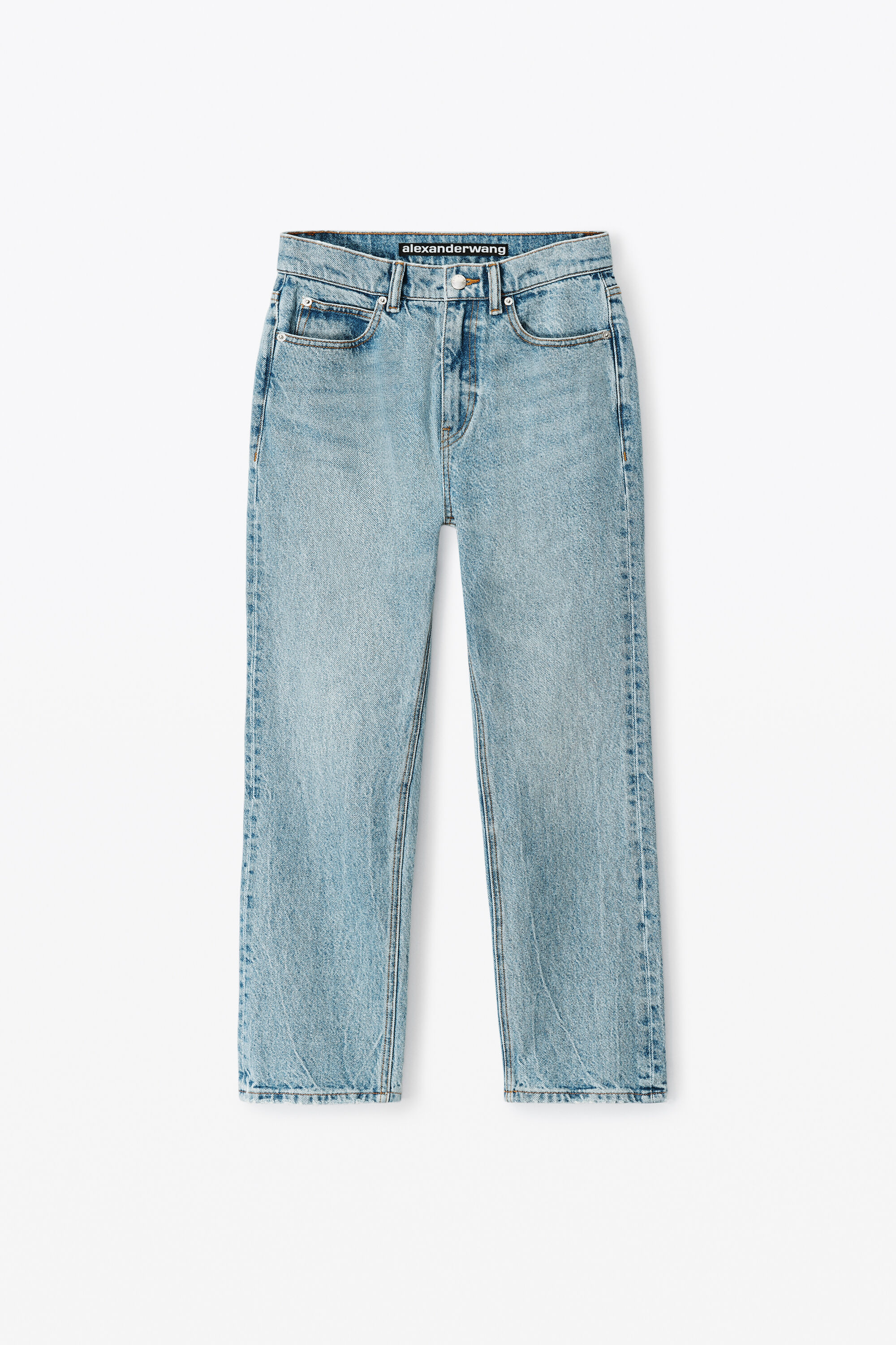 OG HIGH-RISE STOVEPIPE JEAN IN DENIM in LIGHT INDIGO 