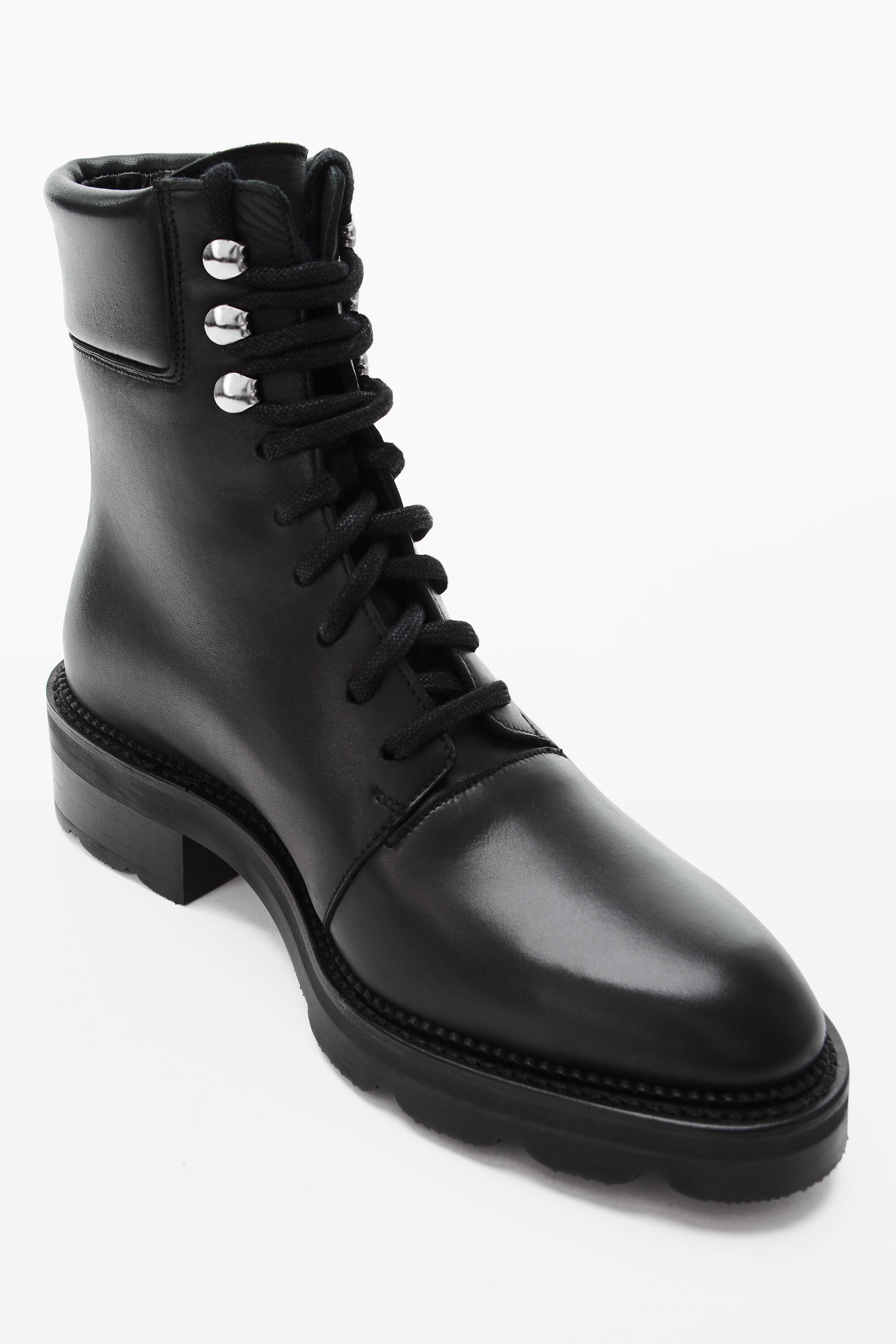 alexander wang andy hiker logo leather boots