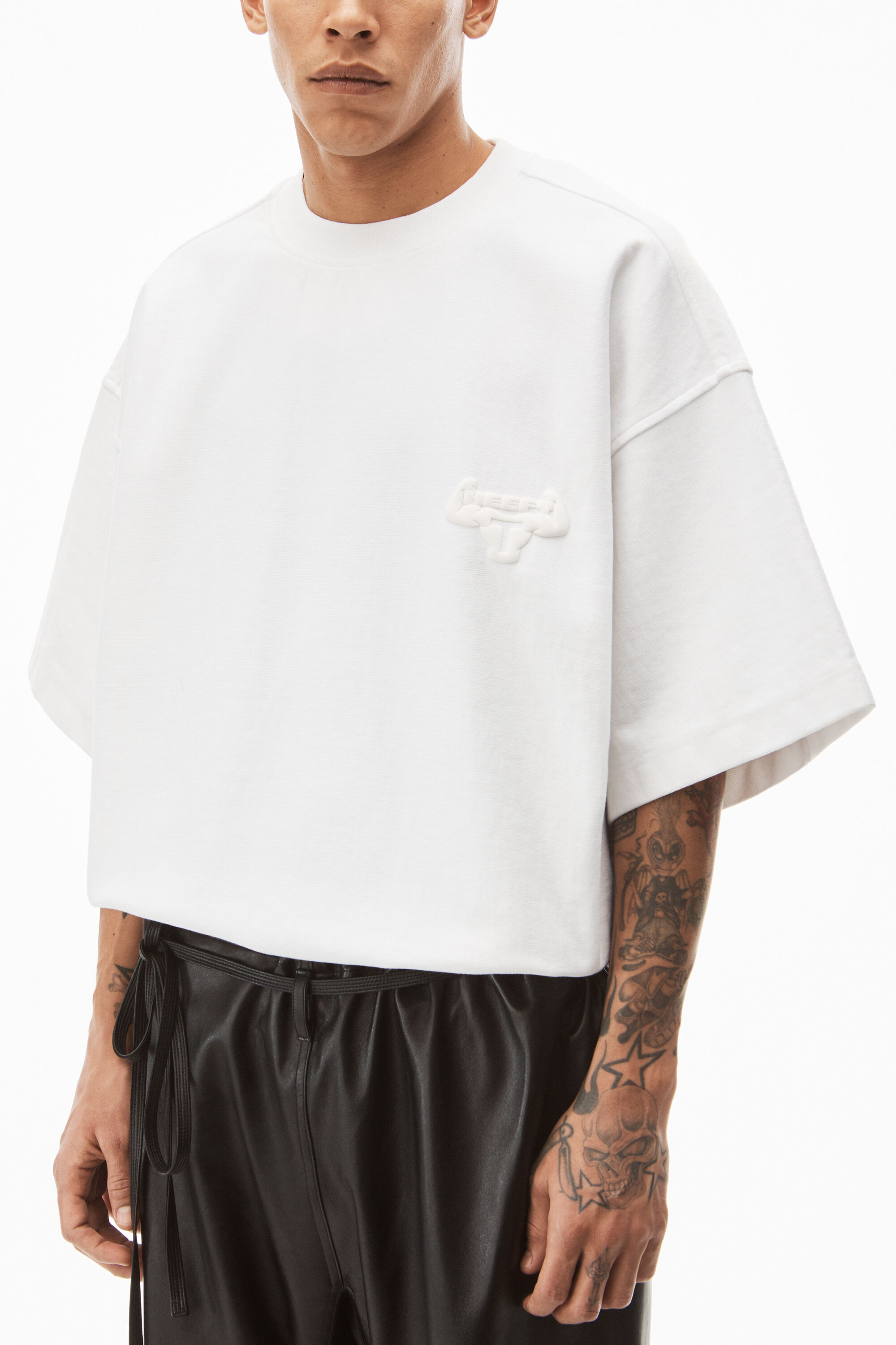 alexanderwang BEEFY GRAPHIC TEE IN JAPANESE JERSEY WHITE