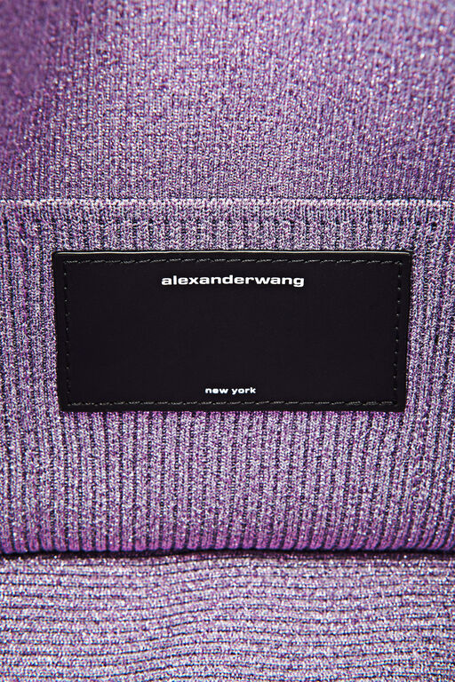 alexanderwang ryan mini tote bag in rib knit BLACK - alexanderwang® US
