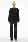 Alexander Wang black langarmshirt aus high-twist-jersey