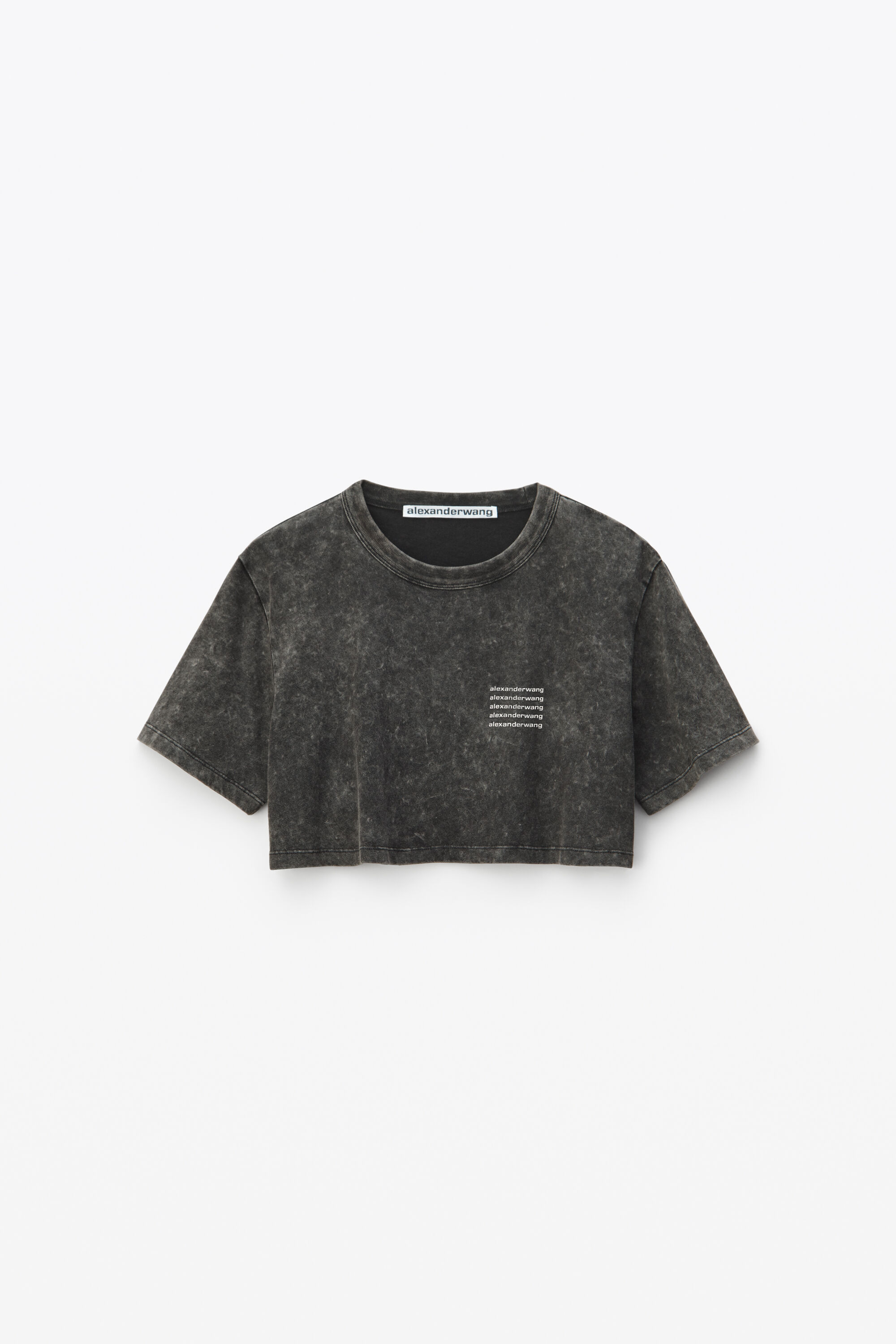 alexanderwang アレキサンダーワング アシッドウォッシュジャージー クロップTシャツ ACID BLACK -  alexanderwang® アレキサンダーワング JP