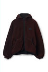 Alexander Wang washed maroon oversize-kapuzenjacke aus baumwolle