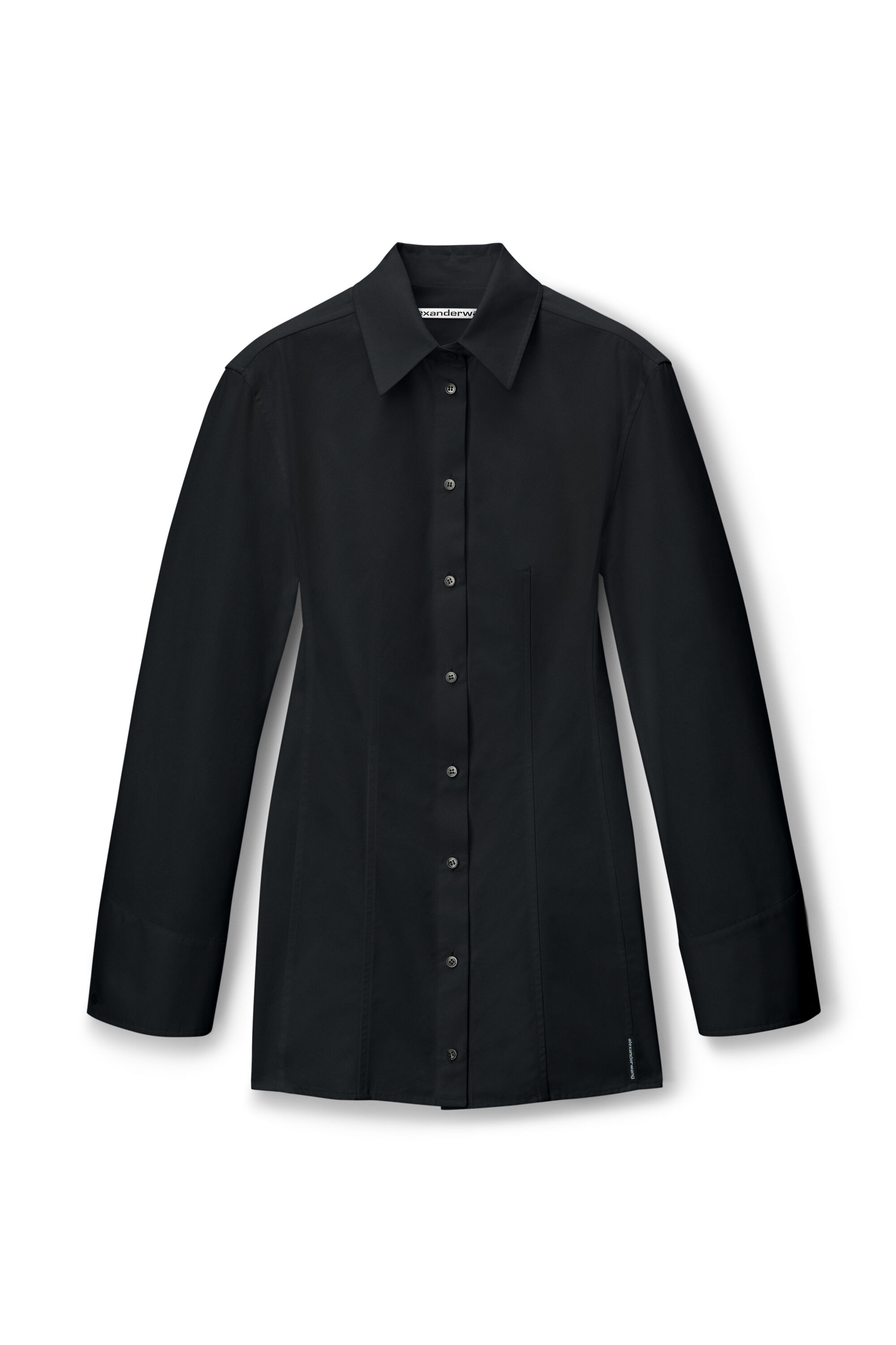 Mini Shirtdress In Organic Cotton in BLACK | alexanderwang®