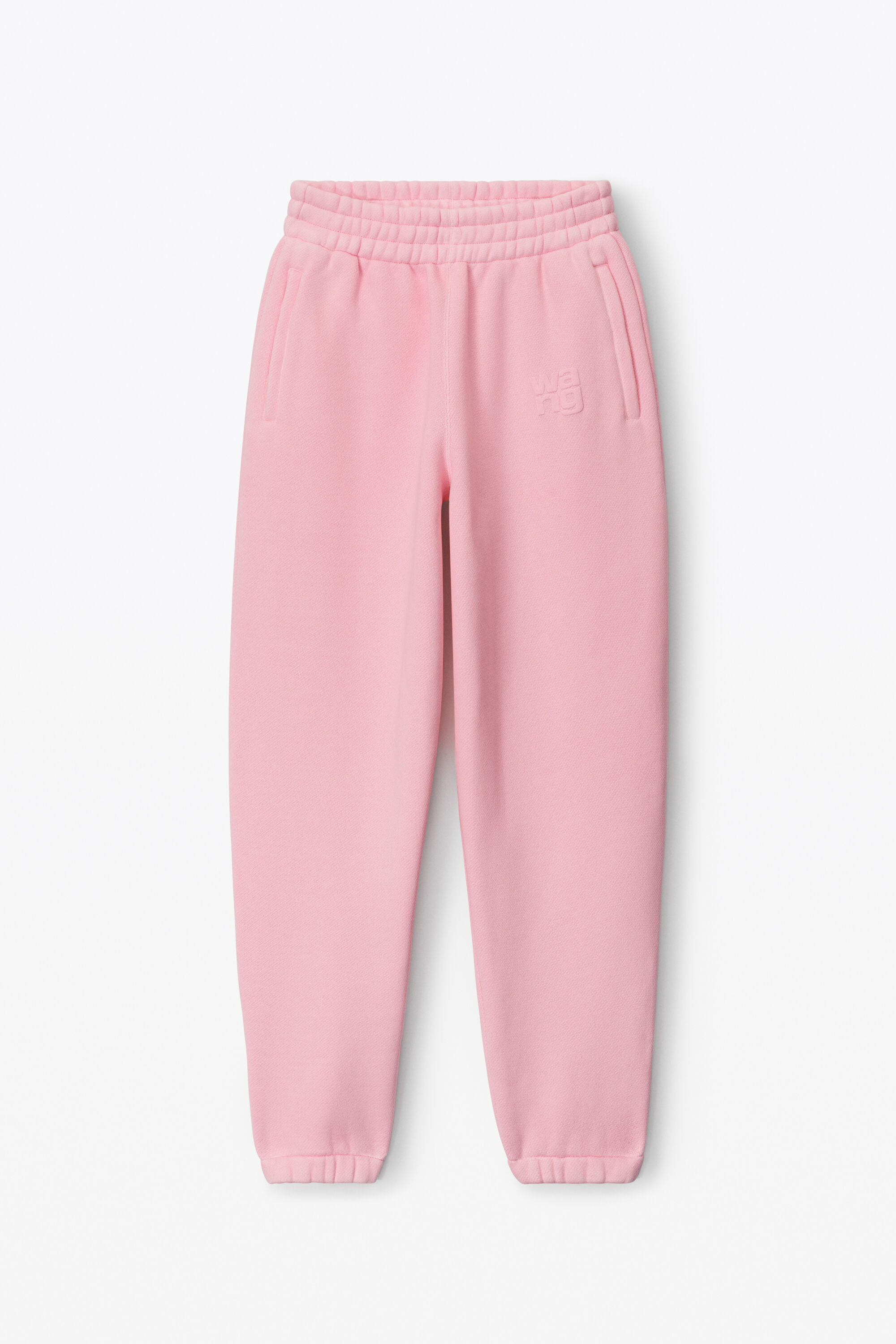 alexanderwang puff logo sweatpants in terry SOFT CANDY PINK 