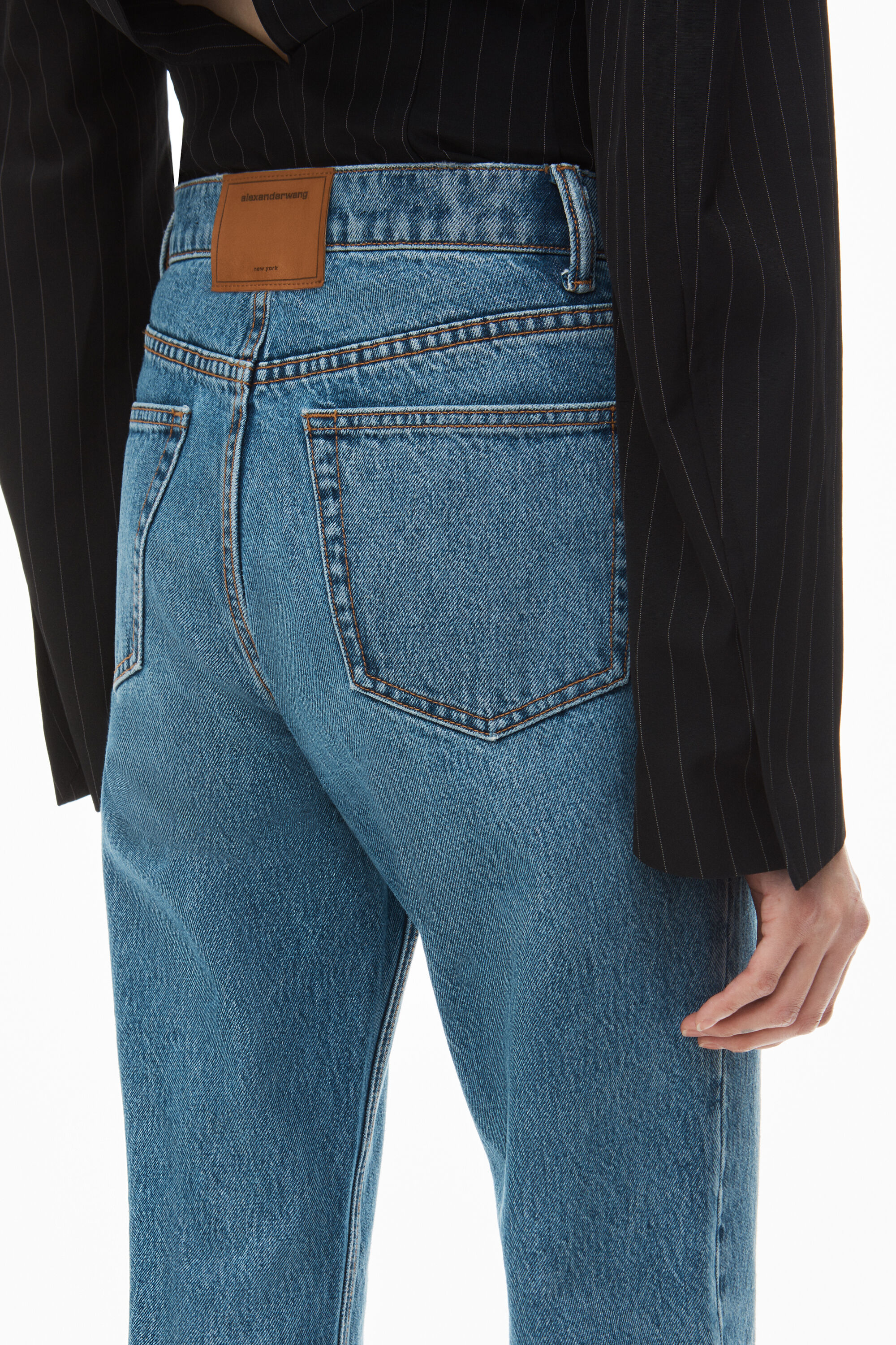 Ez Mid-rise Straight-leg Jean In Denim