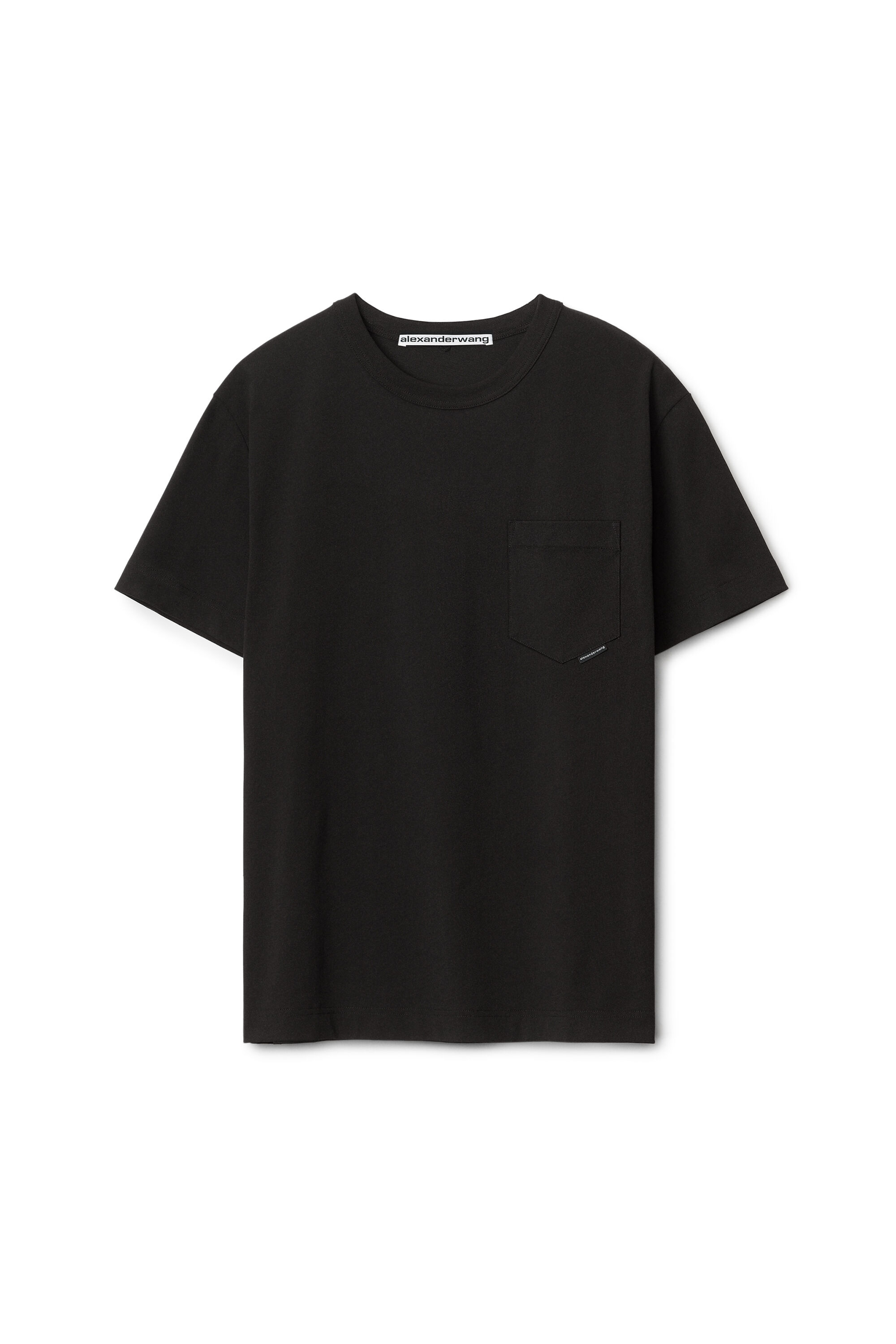 alexanderwang POCKET TEE IN HIGH TWIST JERSEY BLACK