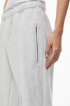 Pantalon de survêtement oversize avec logo BRODÉ en éponge de coton épais
