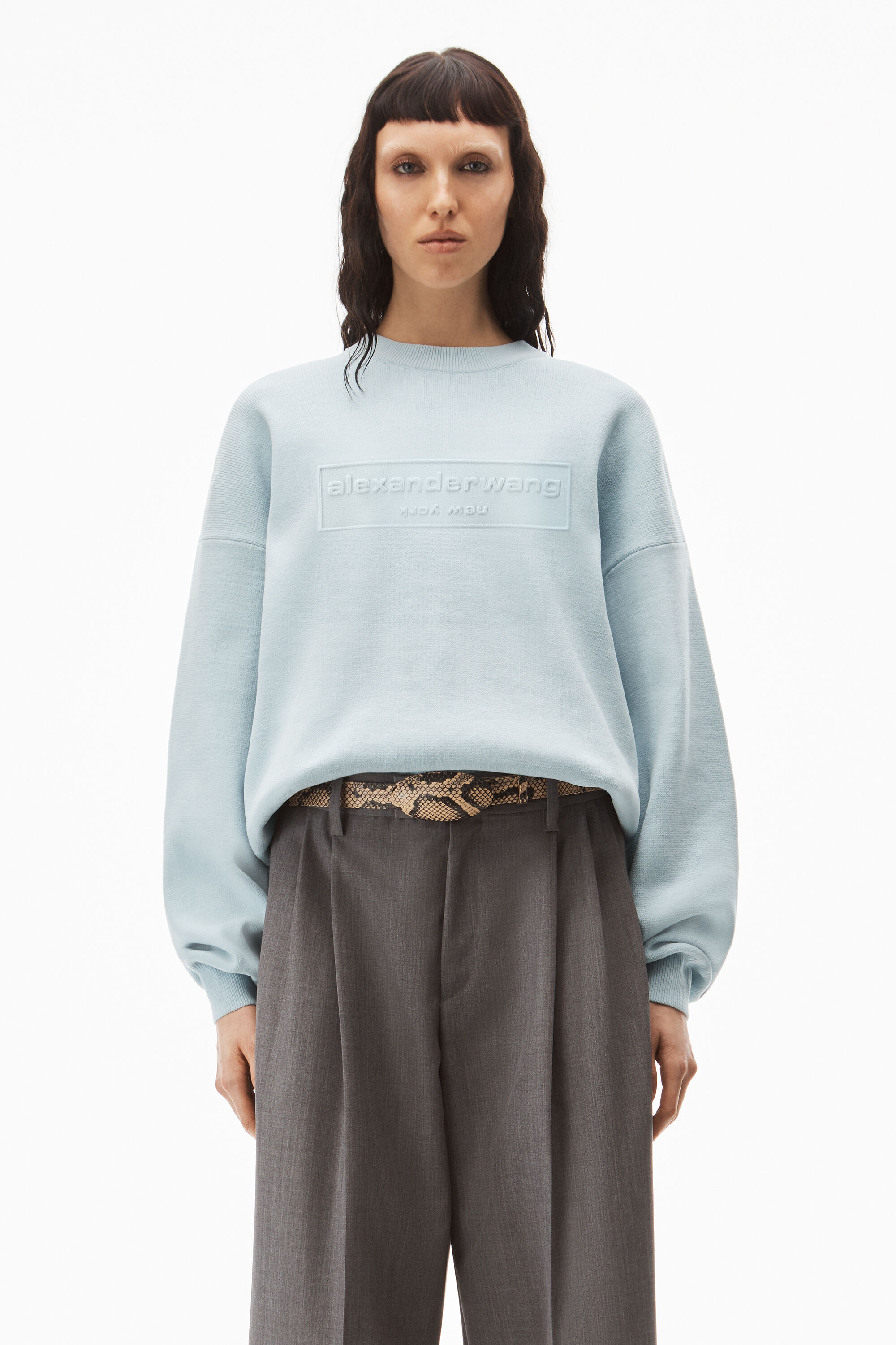 alexanderwang PULLOVER SWEATER IN RIBBED CHENILLE 