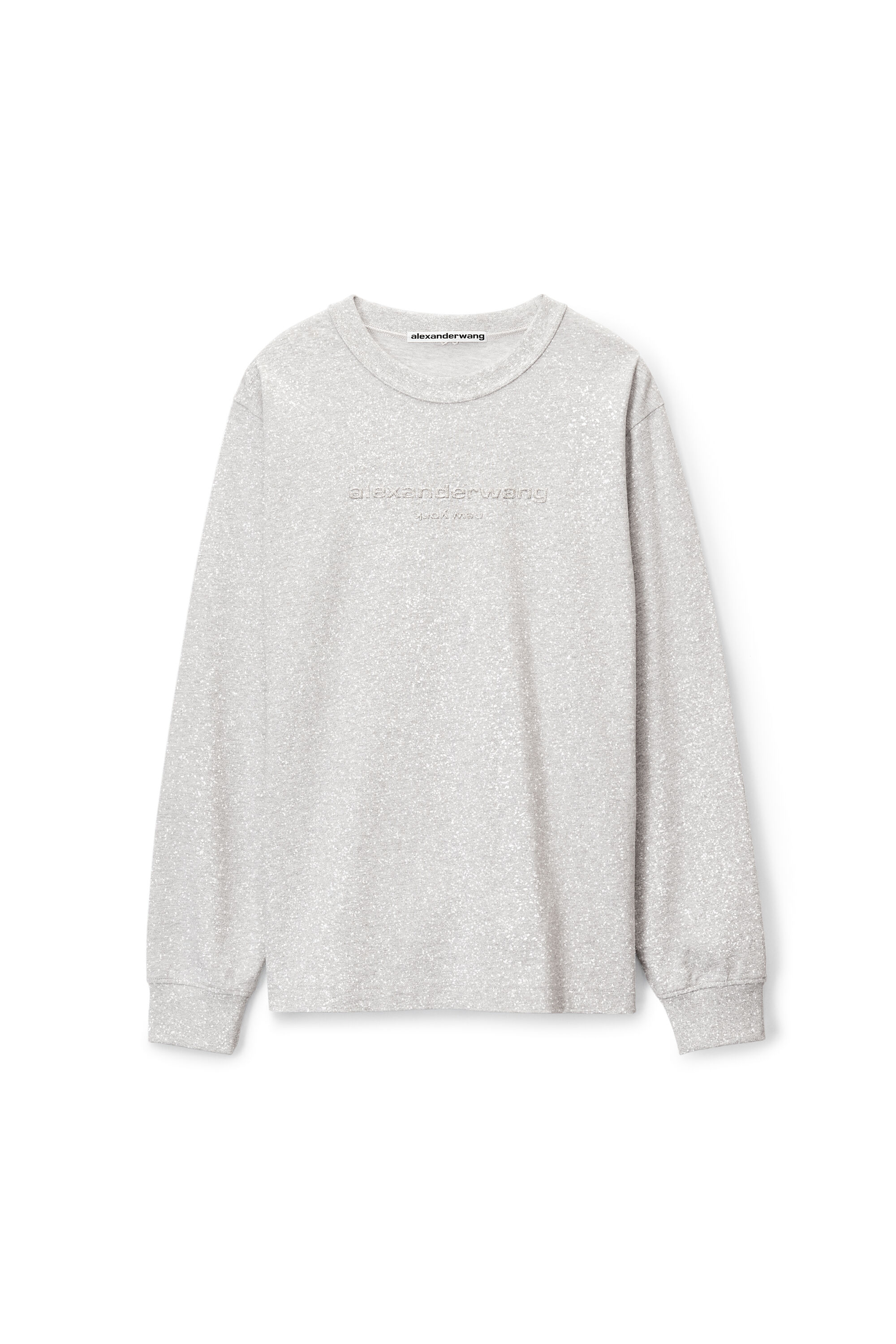 alexanderwang PUFF LOGO LONG SLEEVE TEE IN COMPACT