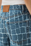 Alexander Wang vintage medium indigo jeans in denim con effetto invecchiato al laser