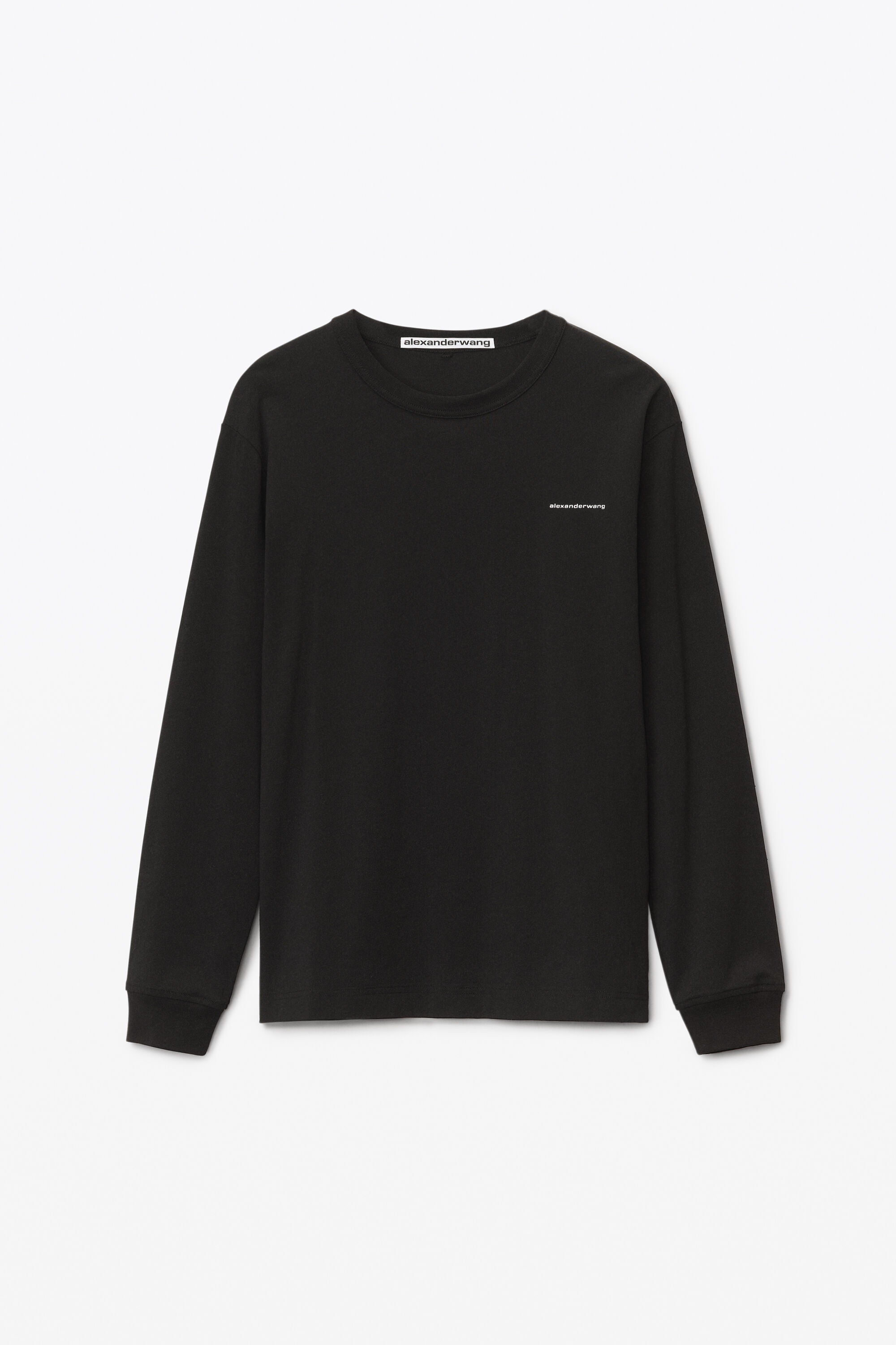 alexanderwang アレキサンダーワング ハイツイストジャージー ロングスリーブtシャツ BLACK - alexanderwang®  アレキサンダーワング JP