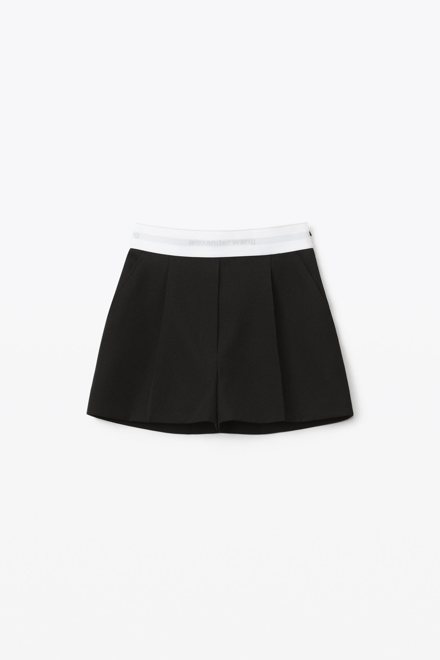 Black Pleated Floaty Shorts