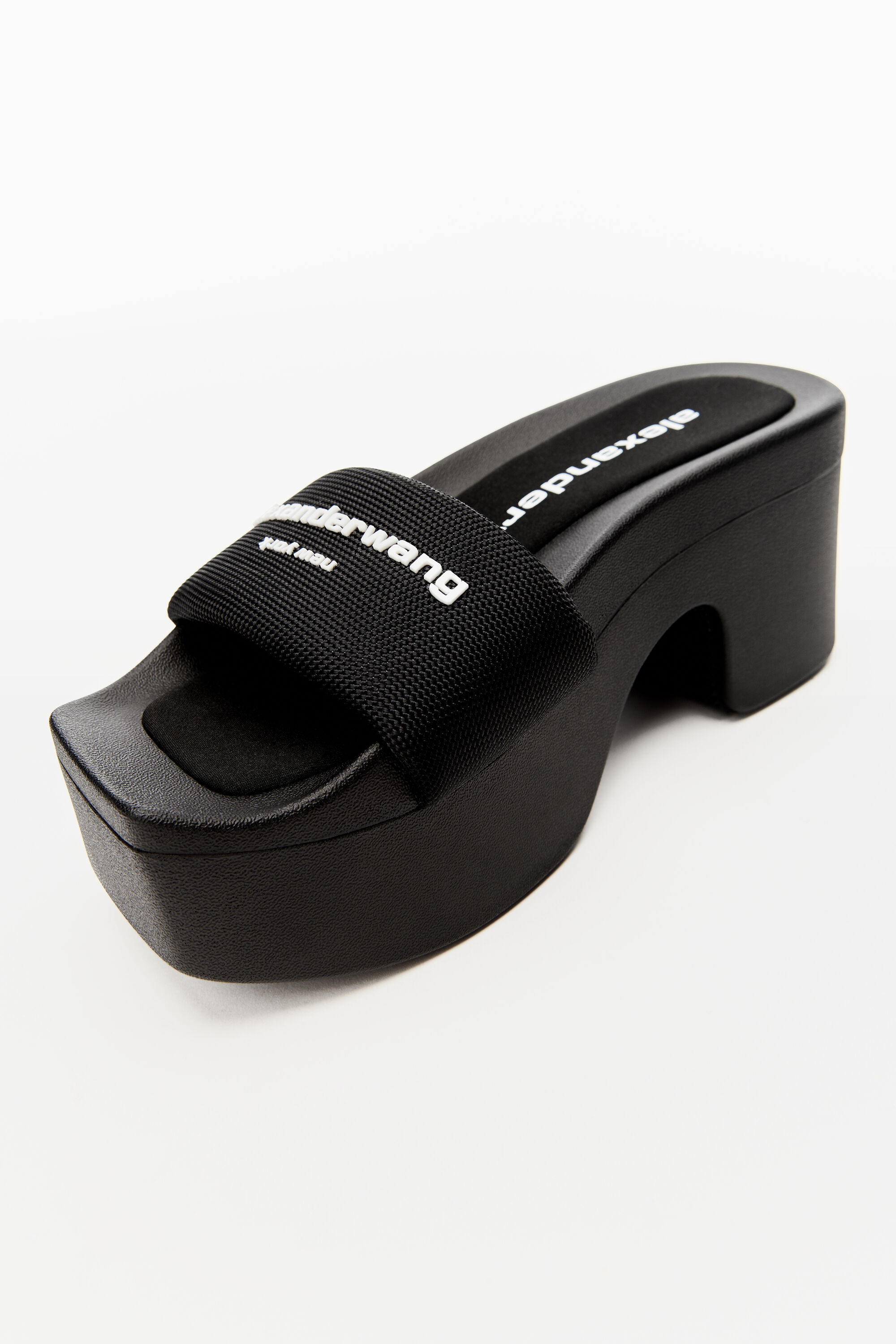 alexanderwang AW PLATFORM SLIDE IN NYLON BLACK