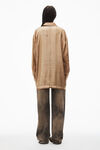 Alexander Wang tannin oversize-hemd mit trompe-l'oeil-print im workwear-stil