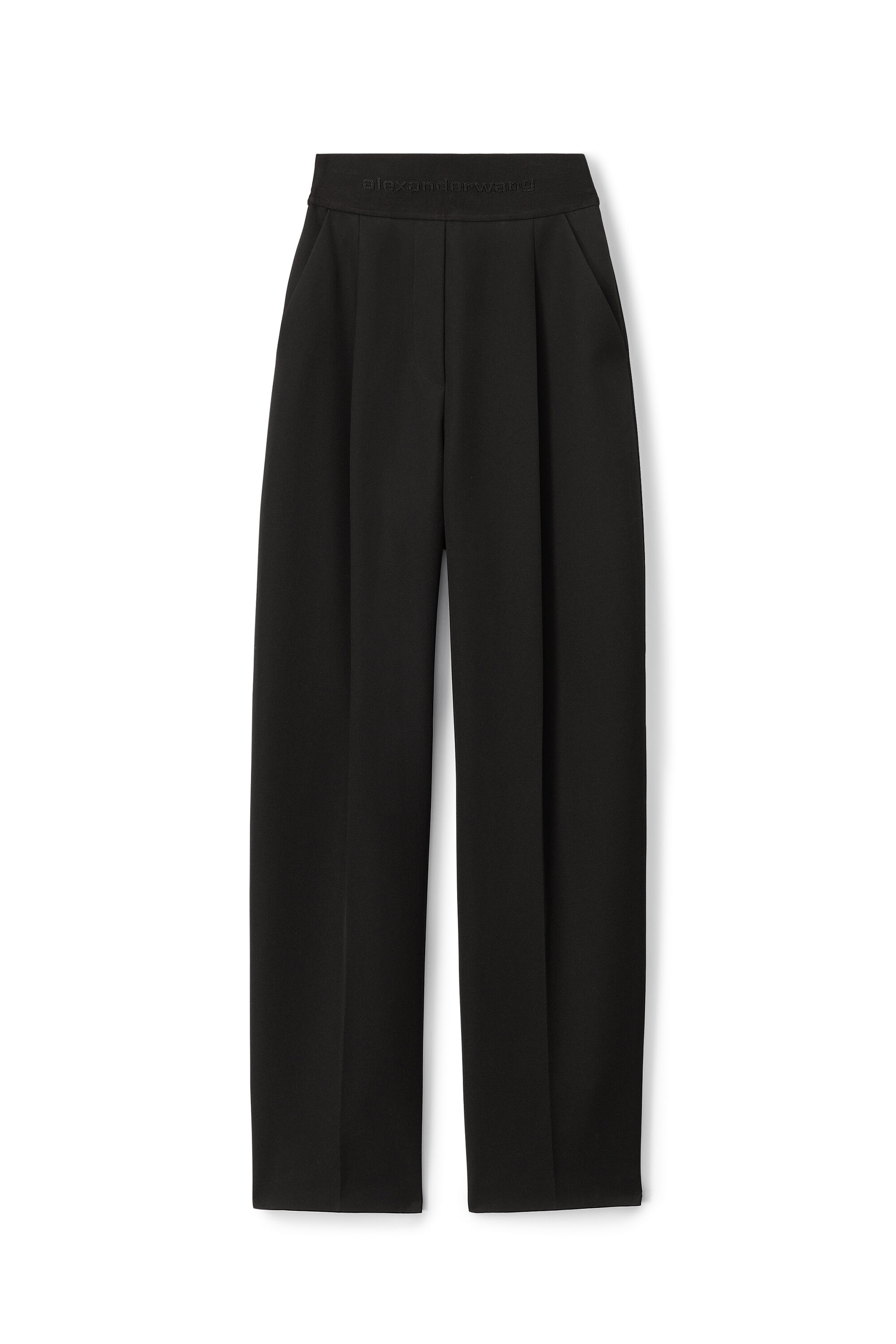 alexanderwang high waisted trouser with logo waistband BLACK