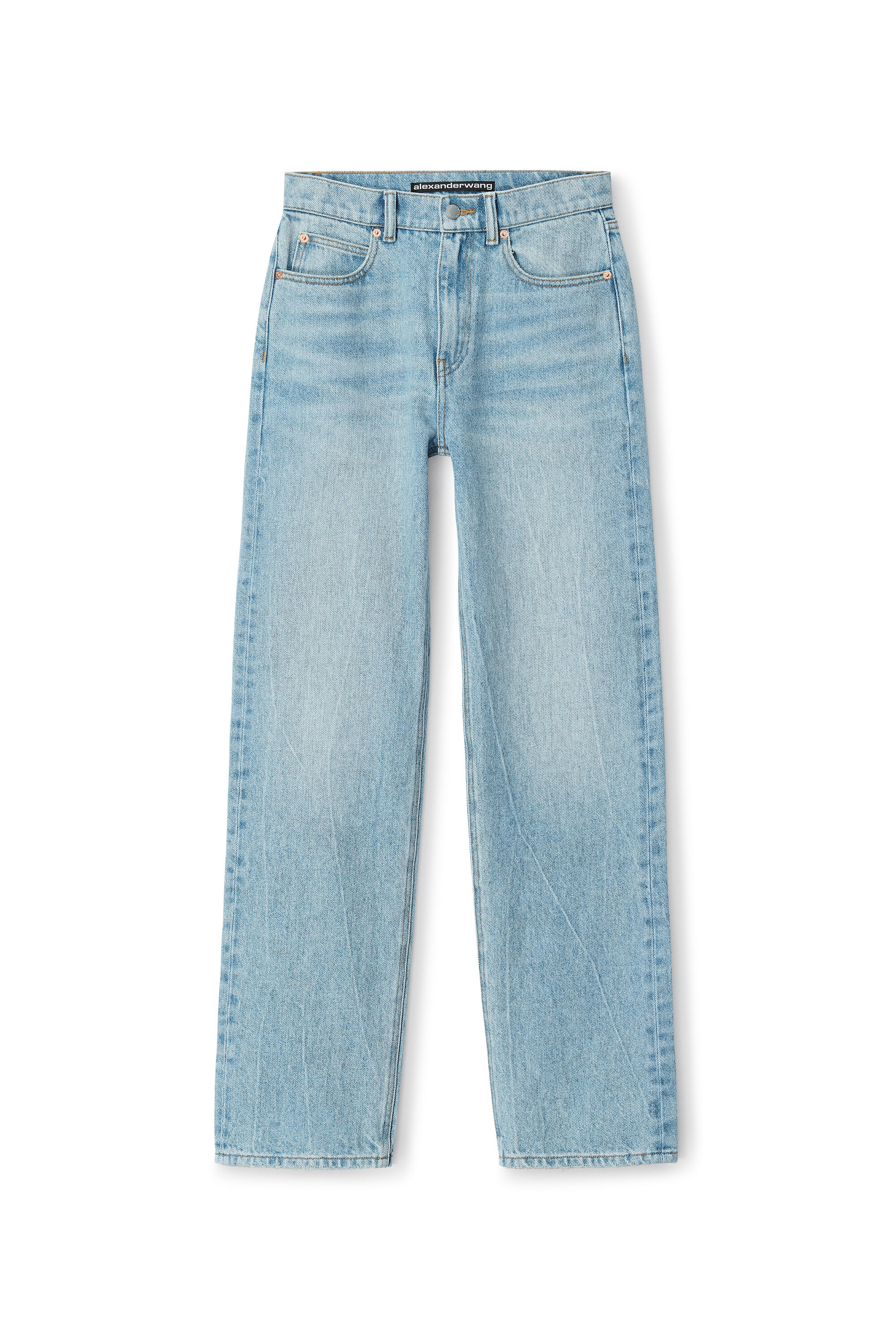 alexanderwang EZ mid-rise straight-leg jean in denim VINTAGE