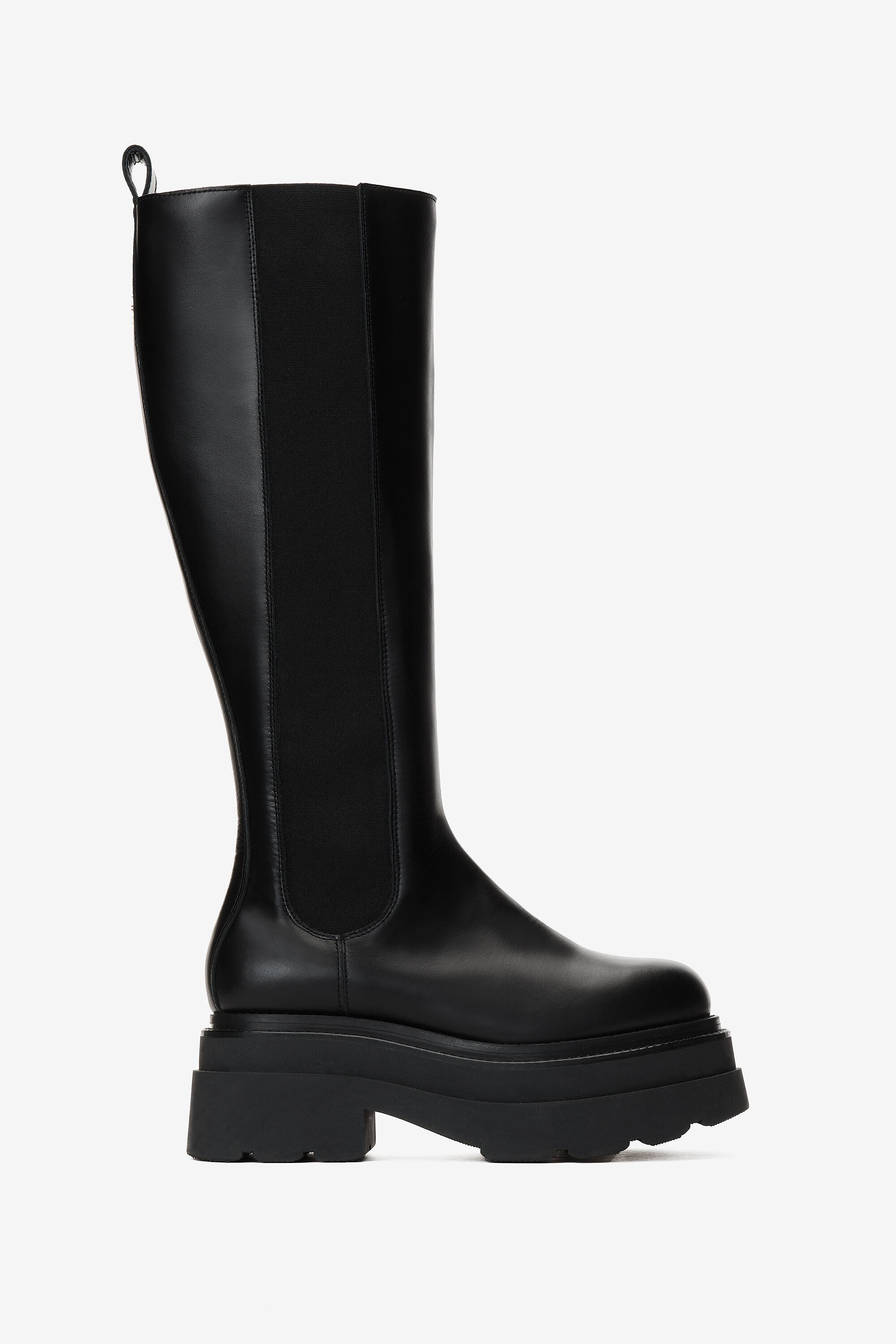 alexanderwang carter platform chelsea boot in leather BLACK