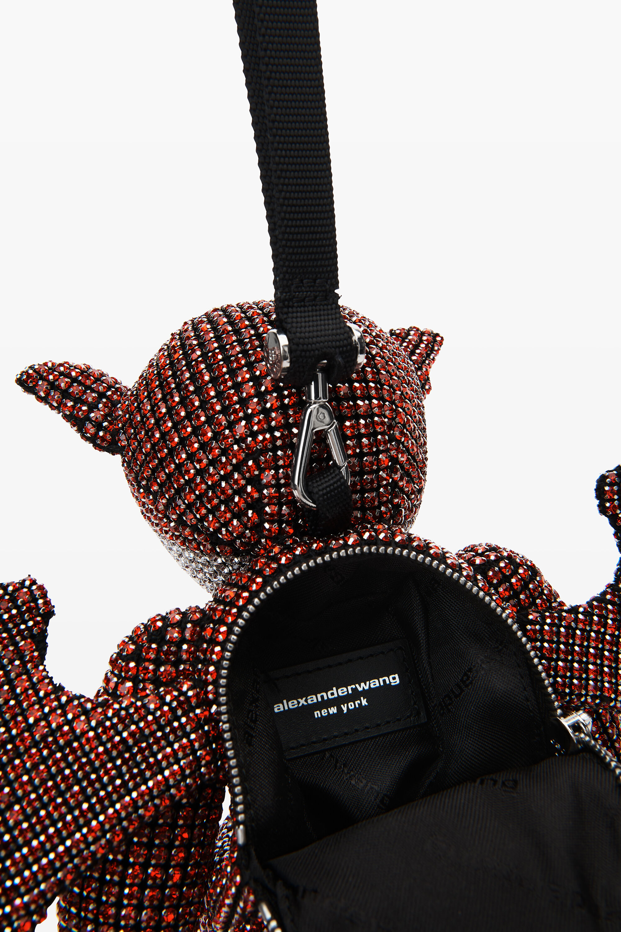 beiress dragon wristlet in crystal mesh in RED MULTI | one size |  alexanderwang®