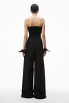 Alexander Wang black high-waist wide-leg pant in wool twill