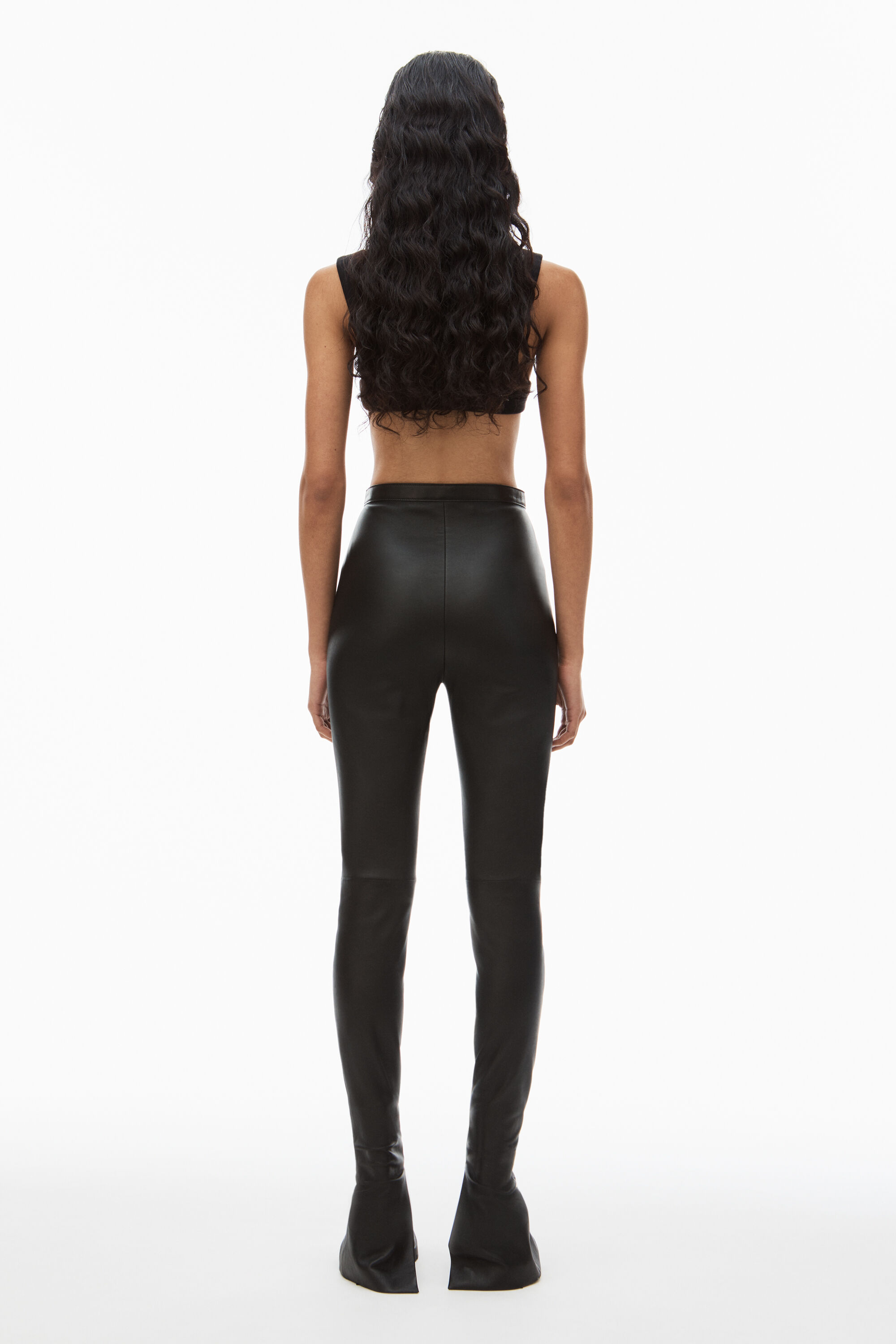 alexanderwang.t Black Logo Trim Leggings – BlackSkinny