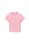 Alexander Wang acid candy pink logo embossed acid wash shrunken tee