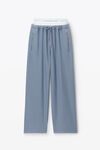 Alexander Wang washed vintage blue elastische sweatpants mit logo