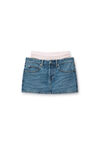 Alexander Wang vintage medium indigo crystal hotfix pre-styled denim miniskirt