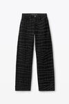 Alexander Wang washed black laser-distressed denim jeans