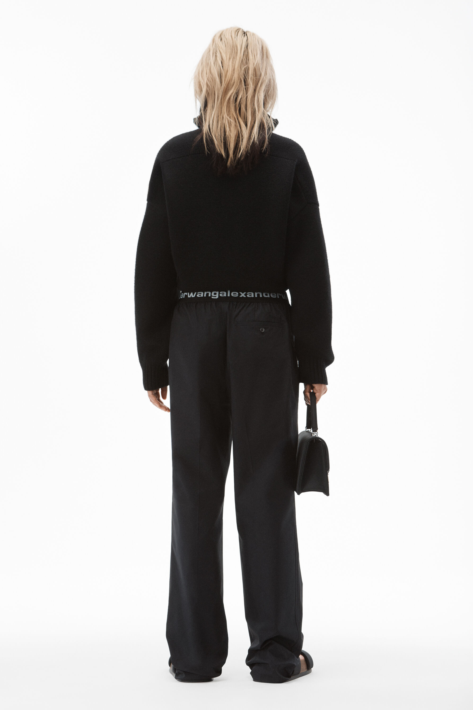 alexanderwang アレキサンダーワング PULL-ON PLEATED PANT WITH LOGO ...