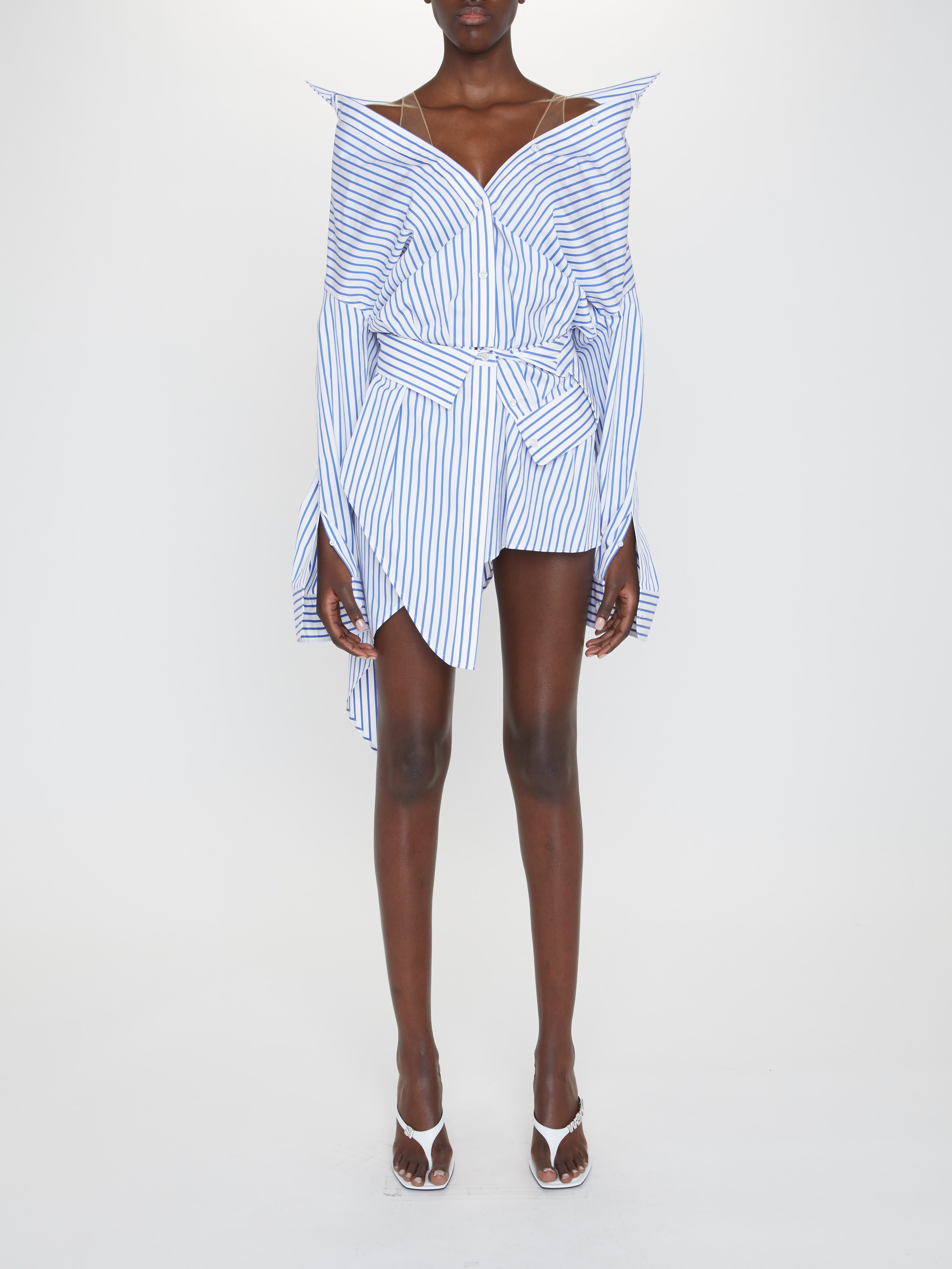 alexander wang white shirt dress