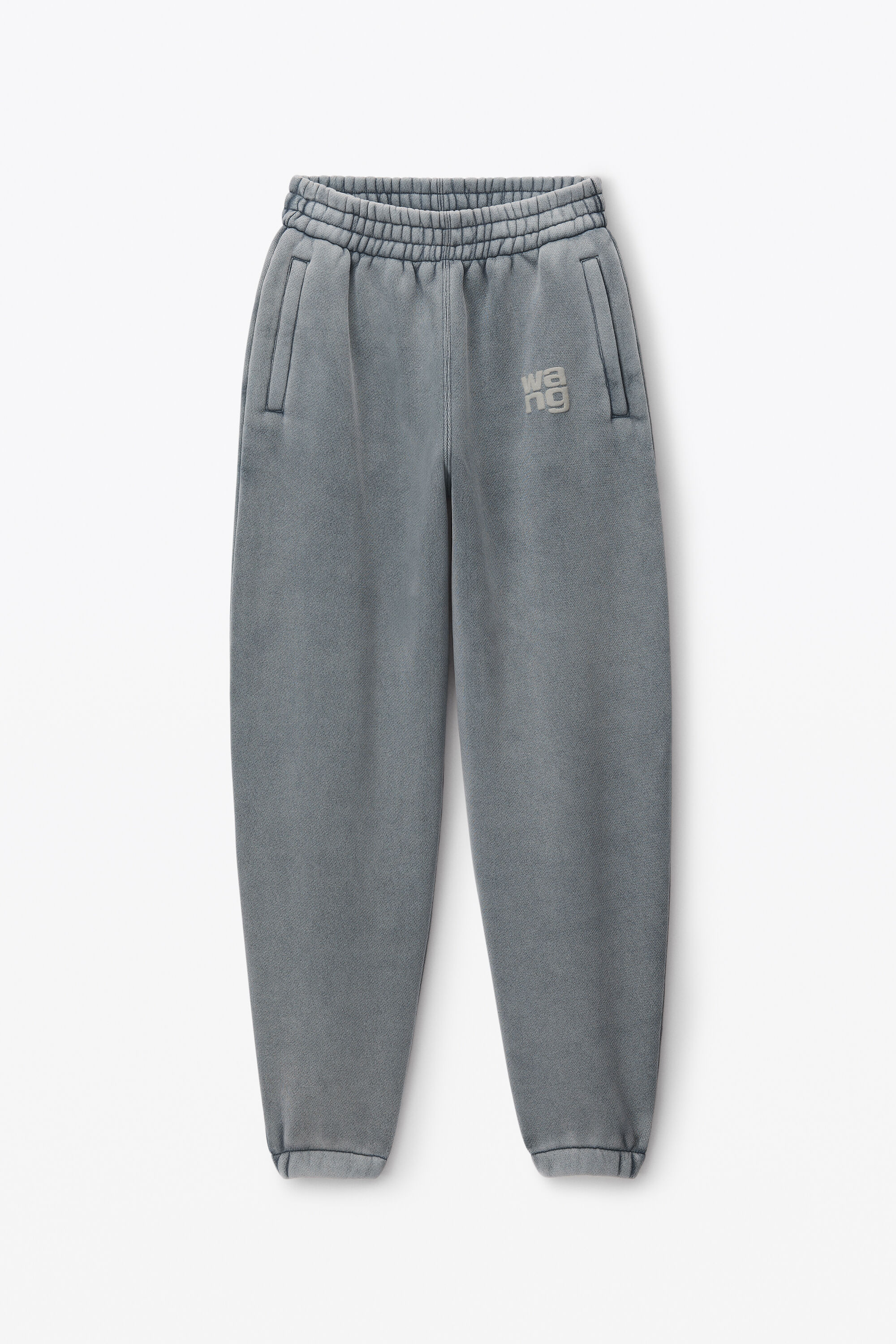 alexanderwang Logo Sweatpant in Structured Terry ACID FOG