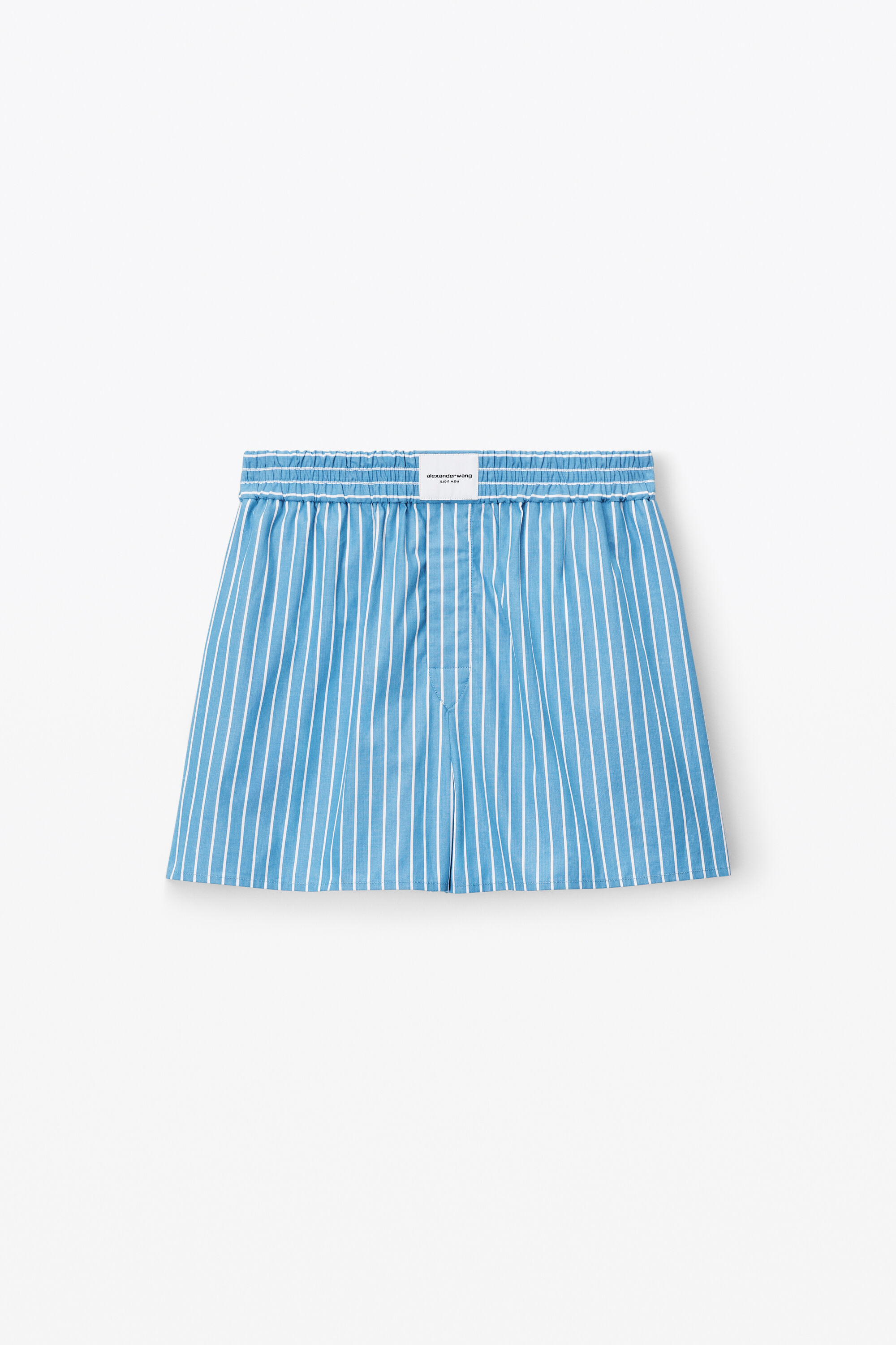 CLASSIC BOXER IN LIGHT COMPACT COTTON in BLUE/WHITE | alexanderwang®